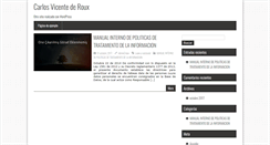 Desktop Screenshot of carlosvicentederoux.org